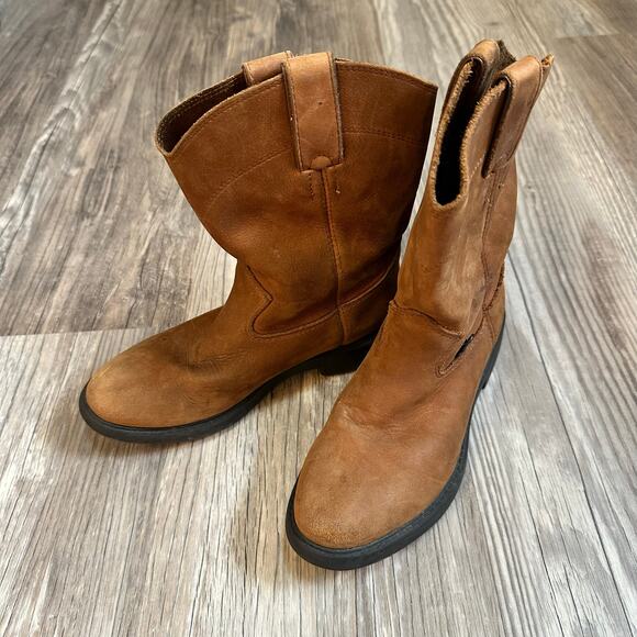 Justin Kids Aged Bark Work Boots 4782C Sized 13.5D Cowboy Western‎ - Picture 1 of 9